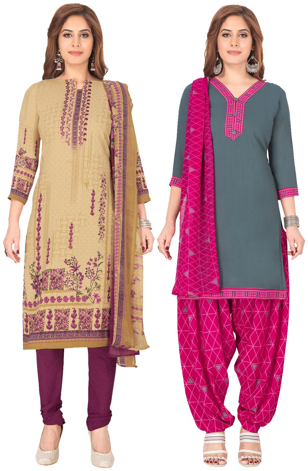 

Salwar Studio Multi Unstitched Kurta with bottom dupatta With dupatta Dress Material