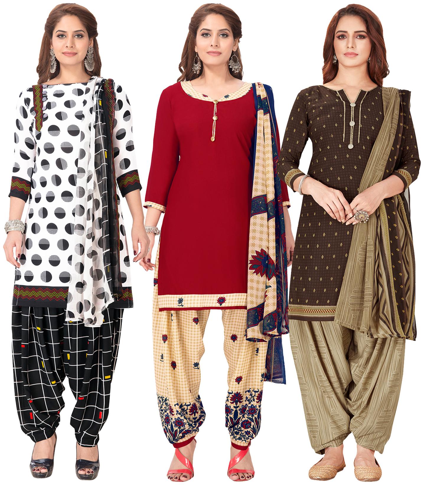 

Salwar Studio Multi Unstitched Kurta with bottom dupatta With dupatta Dress Material