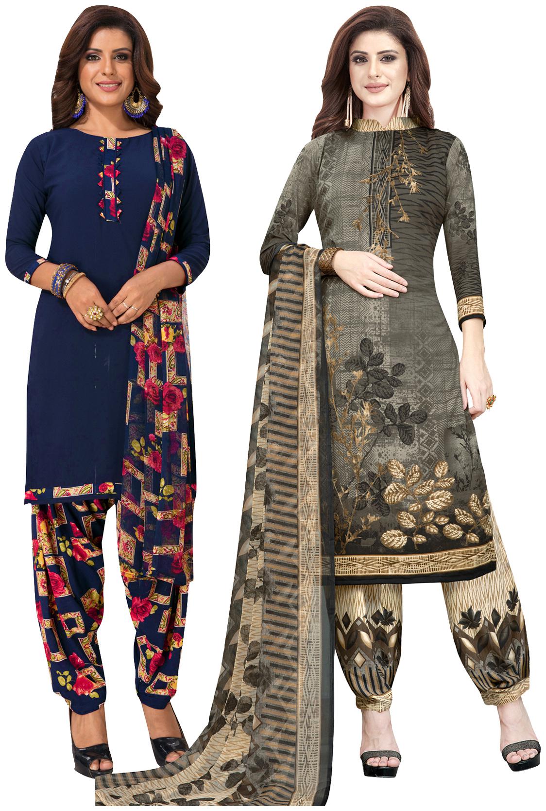 

Salwar Studio Multi Unstitched Kurta with bottom dupatta With dupatta Dress Material