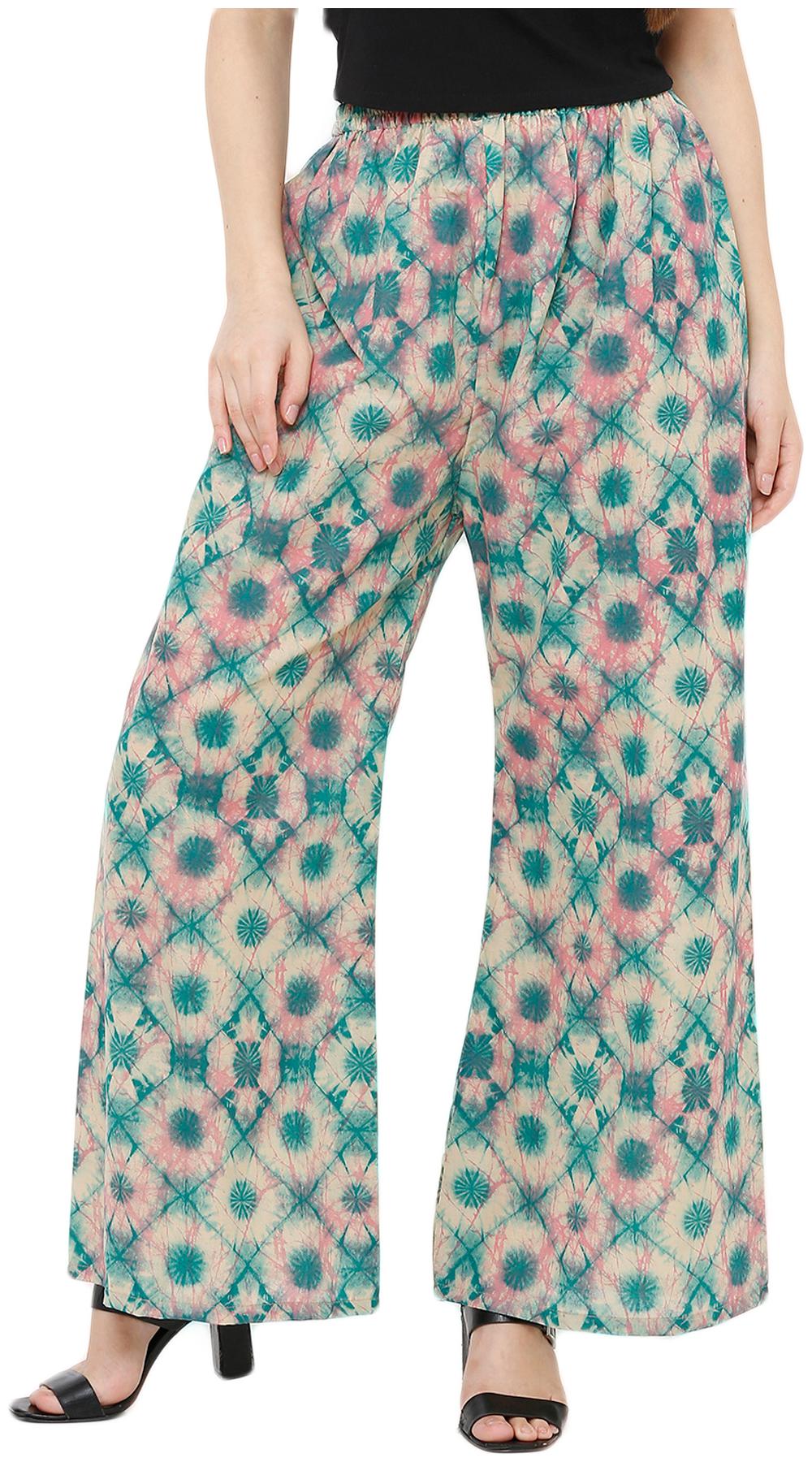 

Salwar Studio Turquoise Printed Straight Palazzo