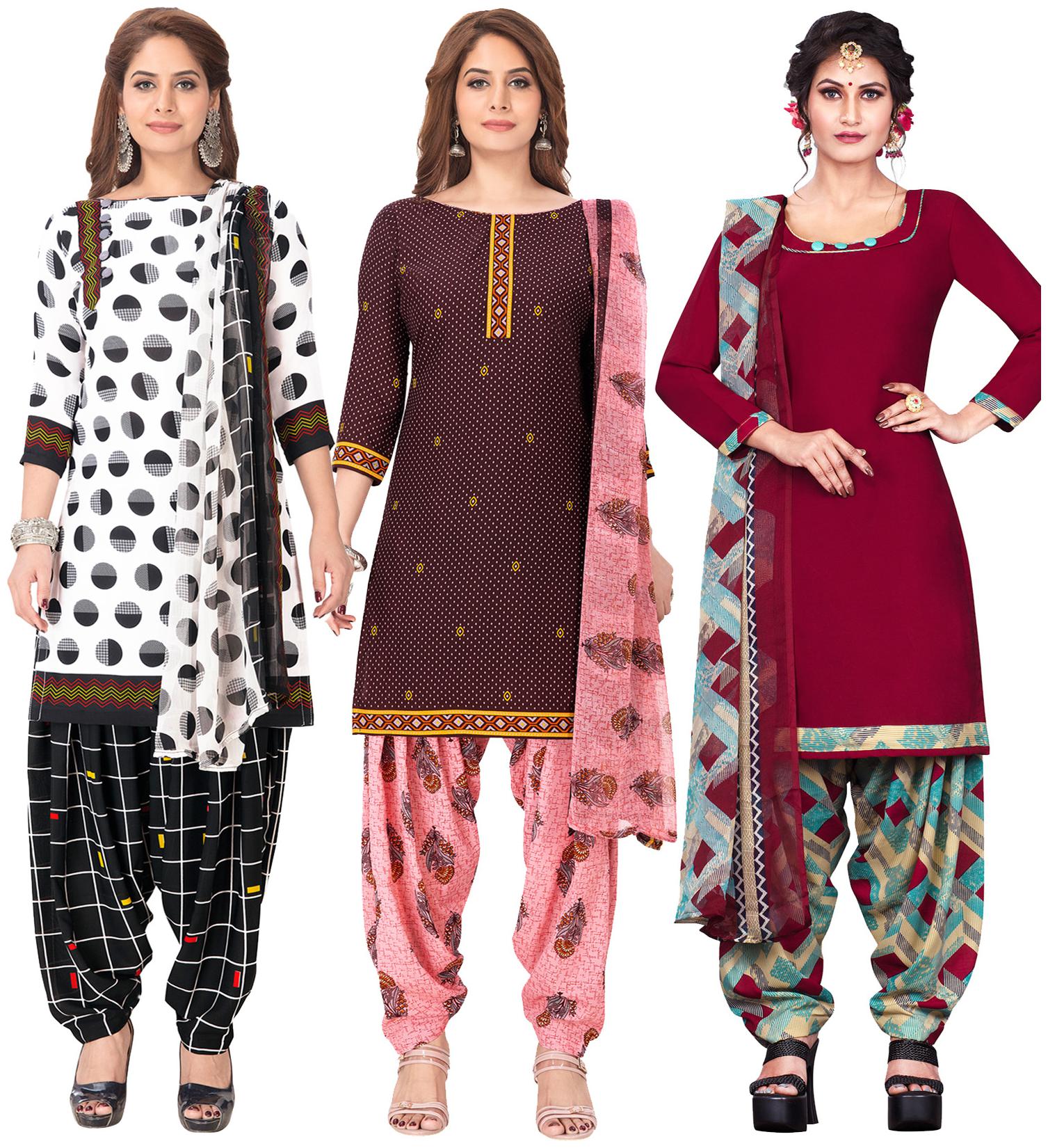 

Salwar Studio Multi Unstitched Kurta with bottom dupatta With dupatta Dress Material