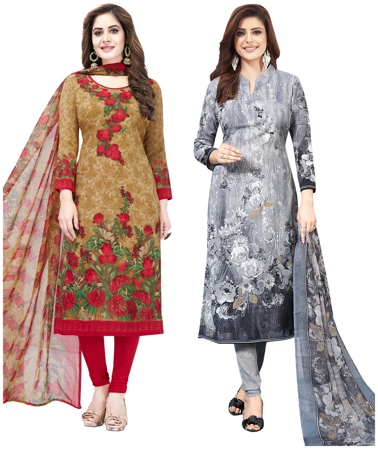 

Salwar Studio Multi Unstitched Kurta with bottom dupatta With dupatta Dress Material
