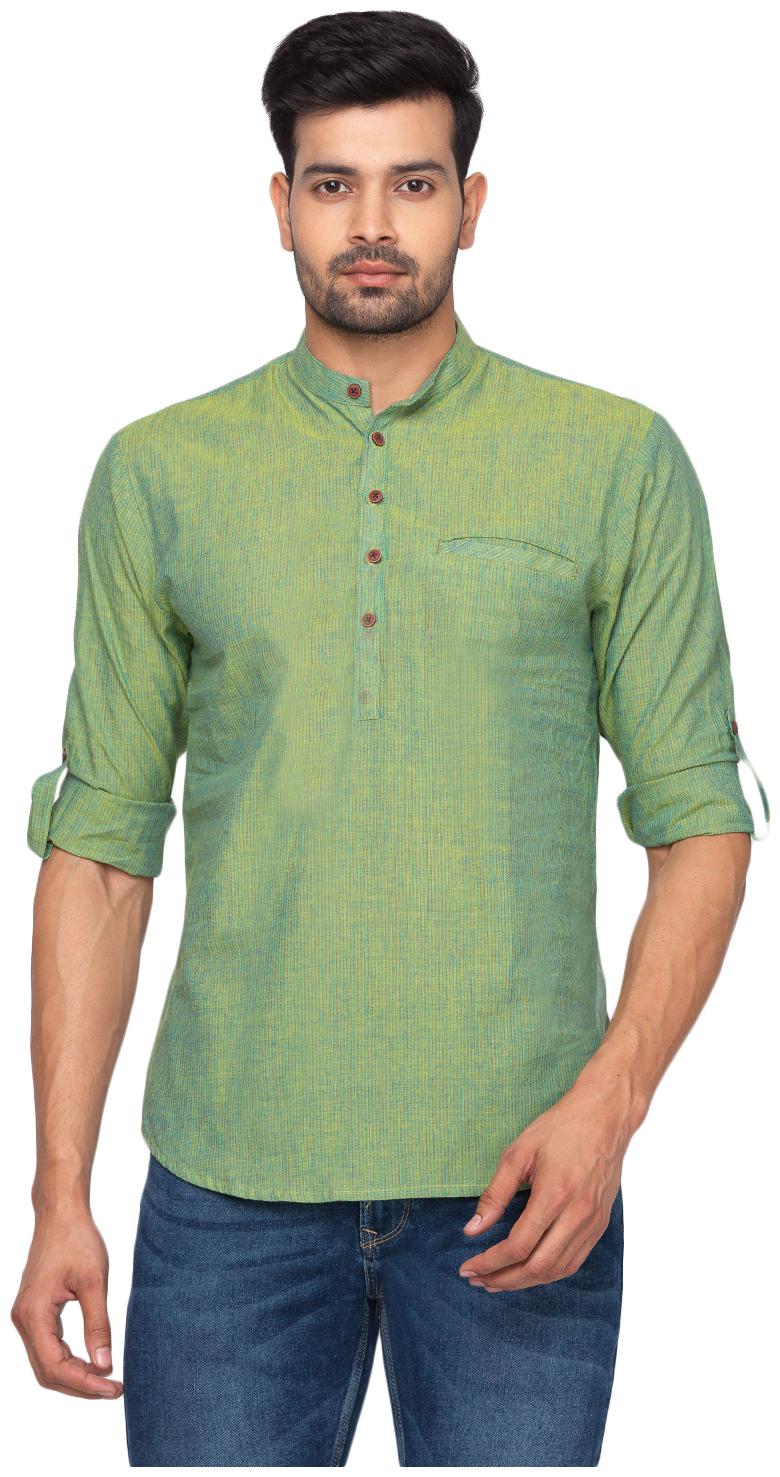 

Salwar Studio Men Green Regular Fit Kurta