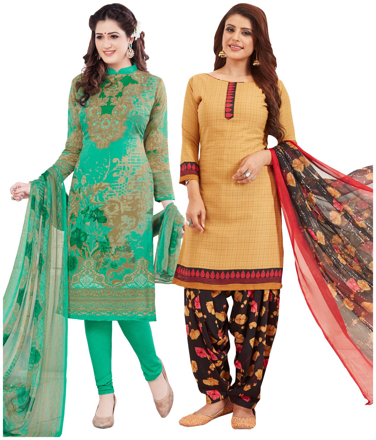

Salwar Studio Multi Unstitched Kurta with bottom dupatta With dupatta Dress Material