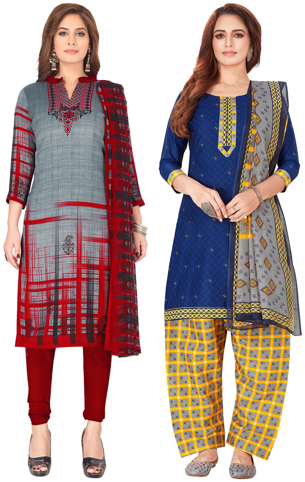 

Salwar Studio Multi Unstitched Kurta with bottom dupatta With dupatta Dress Material