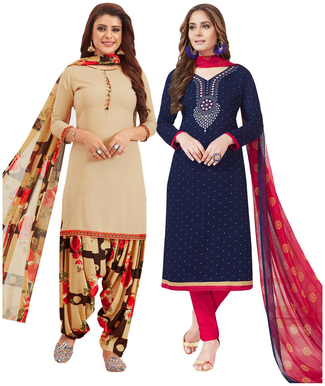 

Salwar Studio Multi Unstitched Kurta with bottom dupatta With dupatta Dress Material