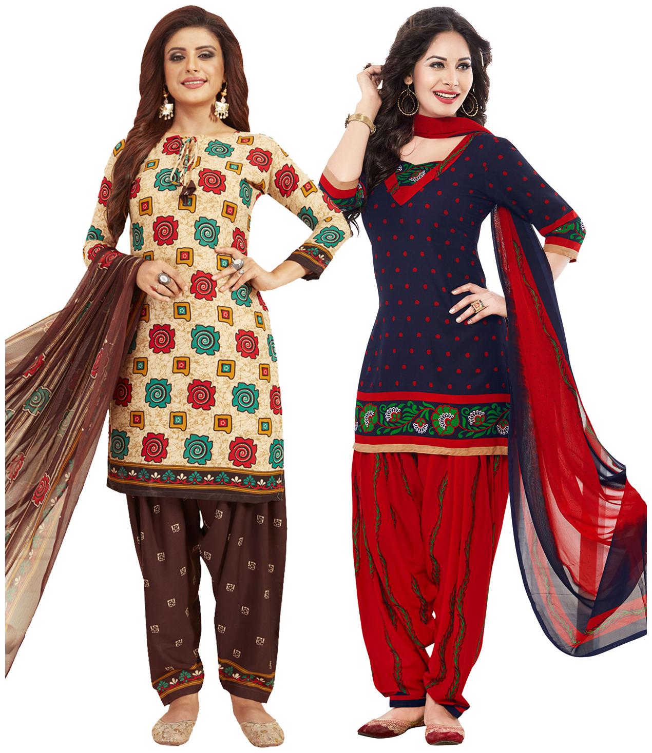 

Salwar Studio Multi Unstitched Kurta with bottom dupatta With dupatta Dress Material