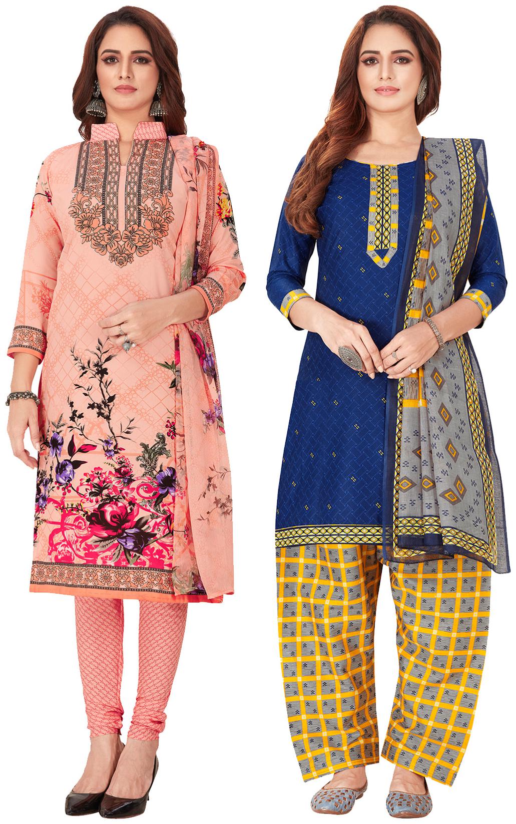 

Salwar Studio Multi Unstitched Kurta with bottom dupatta With dupatta Dress Material