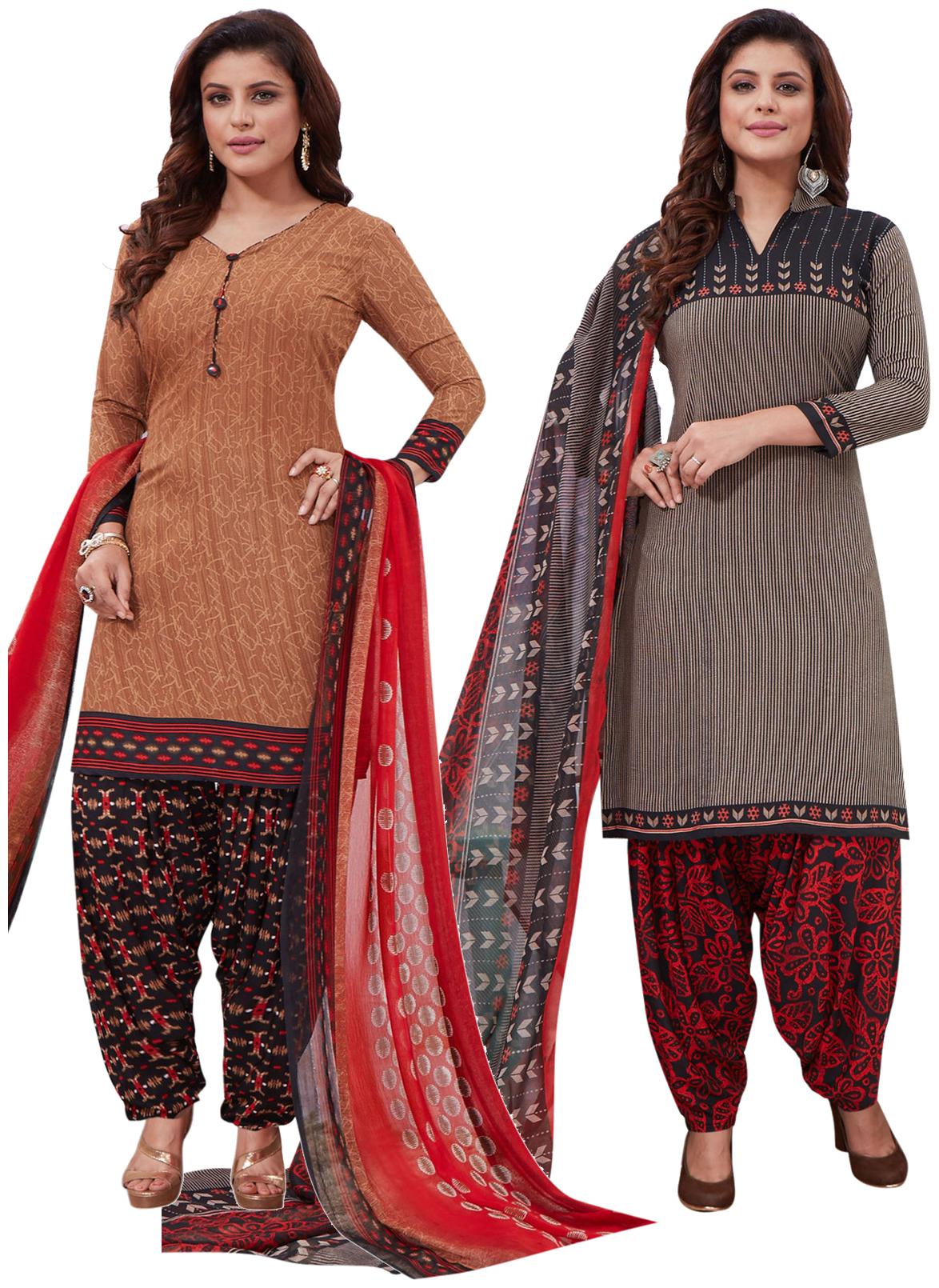 

Salwar Studio Multi Unstitched Kurta with bottom dupatta With dupatta Dress Material