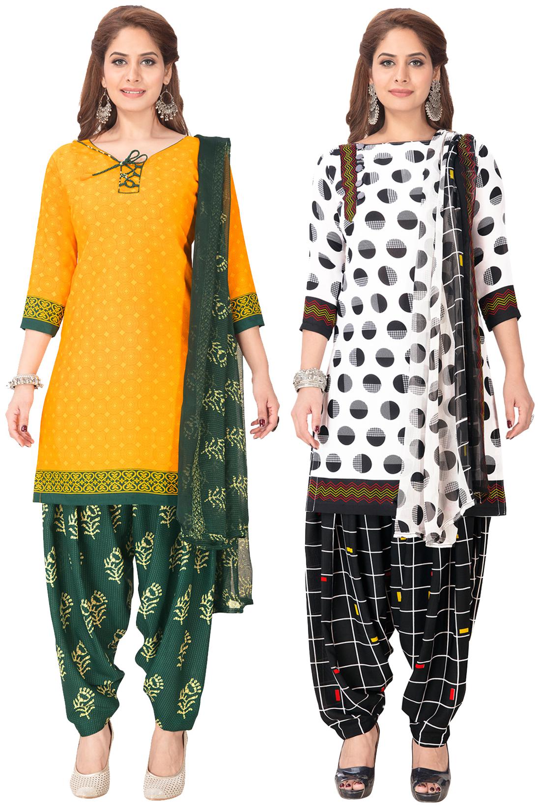 

Salwar Studio Multi Unstitched Kurta with bottom dupatta With dupatta Dress Material
