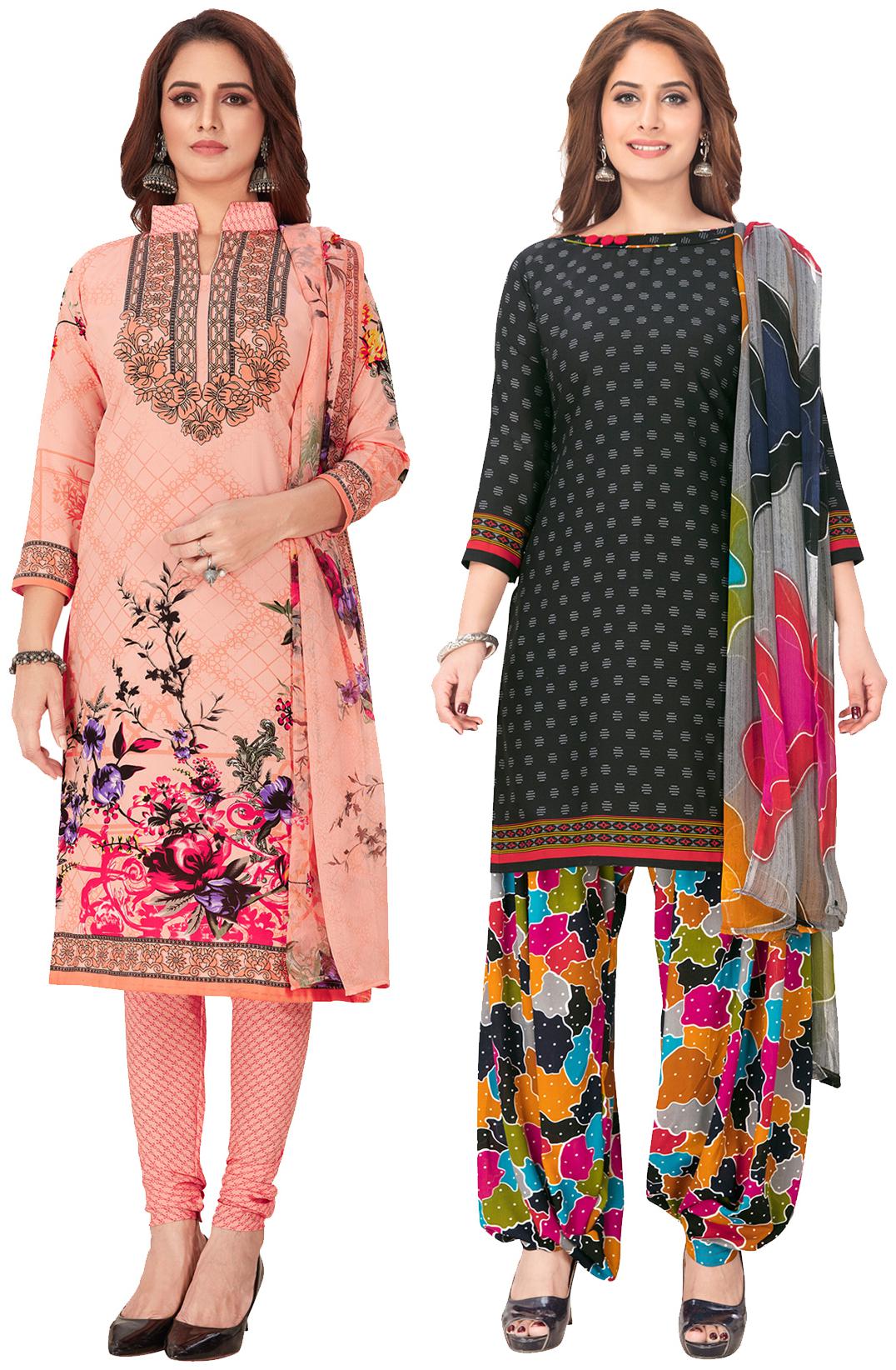 

Salwar Studio Multi Unstitched Kurta with bottom dupatta With dupatta Dress Material