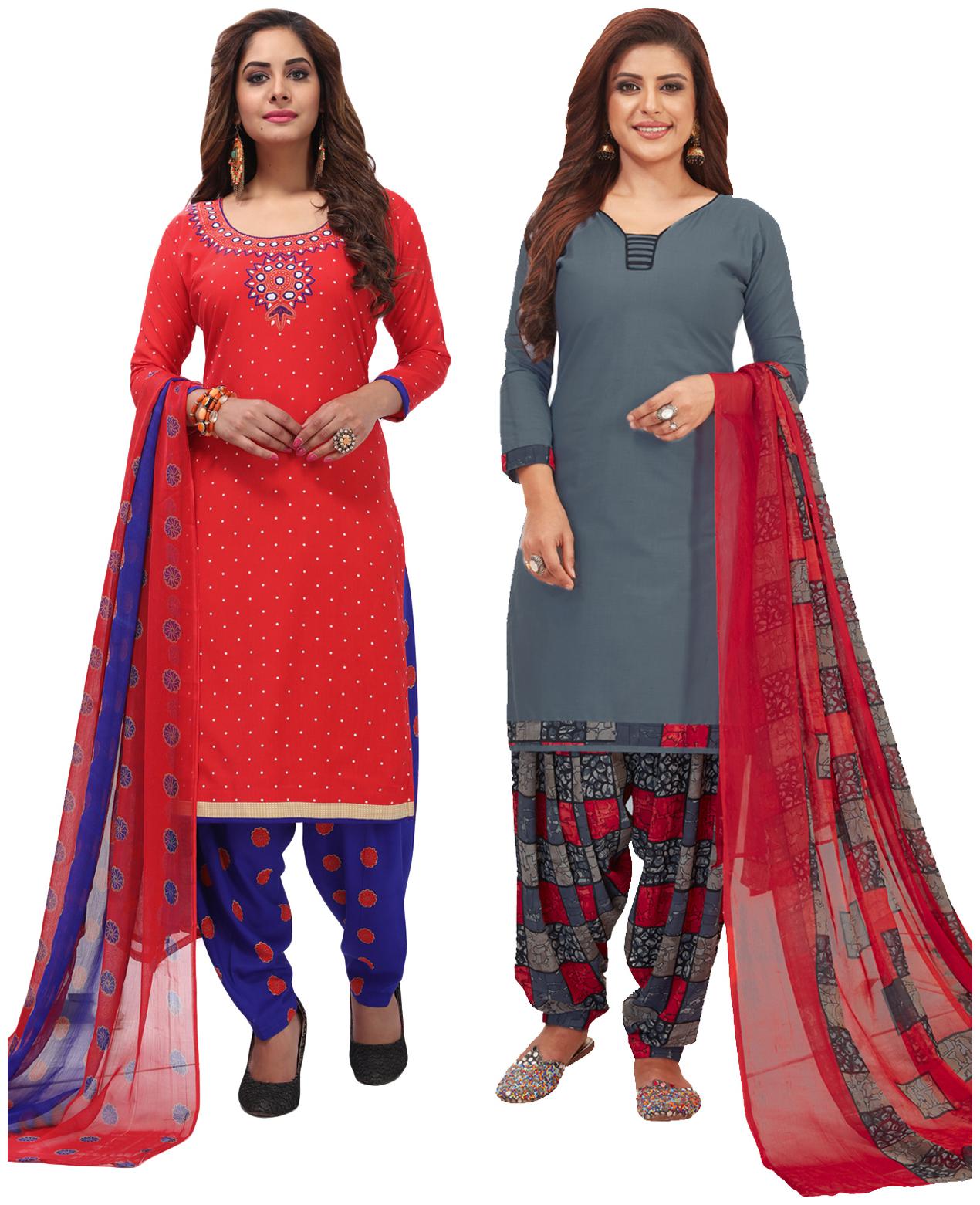 

Salwar Studio Multi Unstitched Kurta with bottom dupatta With dupatta Dress Material