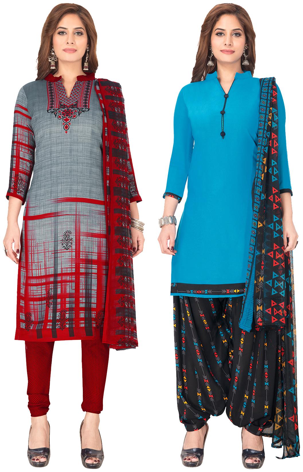 

Salwar Studio Multi Unstitched Kurta with bottom dupatta With dupatta Dress Material