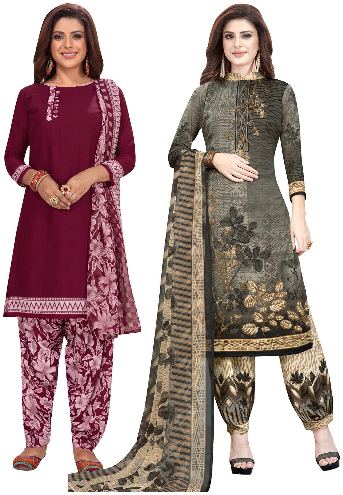 

Salwar Studio Multi Unstitched Kurta with bottom dupatta With dupatta Dress Material