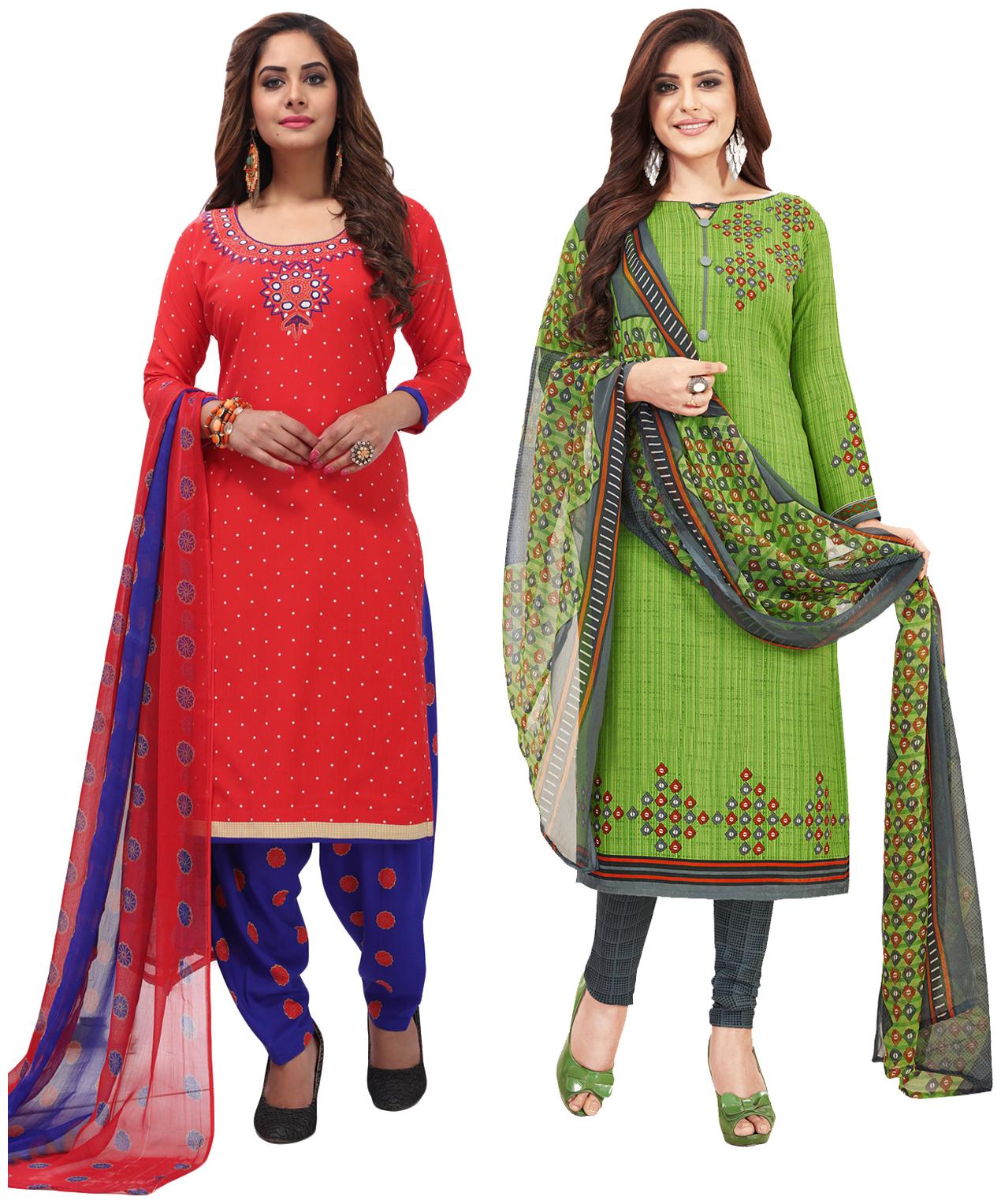 

Salwar Studio Multi Unstitched Kurta with bottom dupatta With dupatta Dress Material