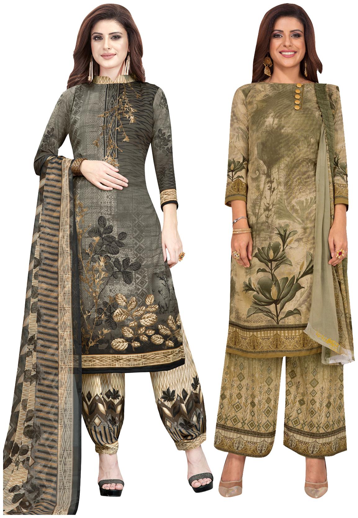 

Salwar Studio Multi Unstitched Kurta with bottom dupatta With dupatta Dress Material
