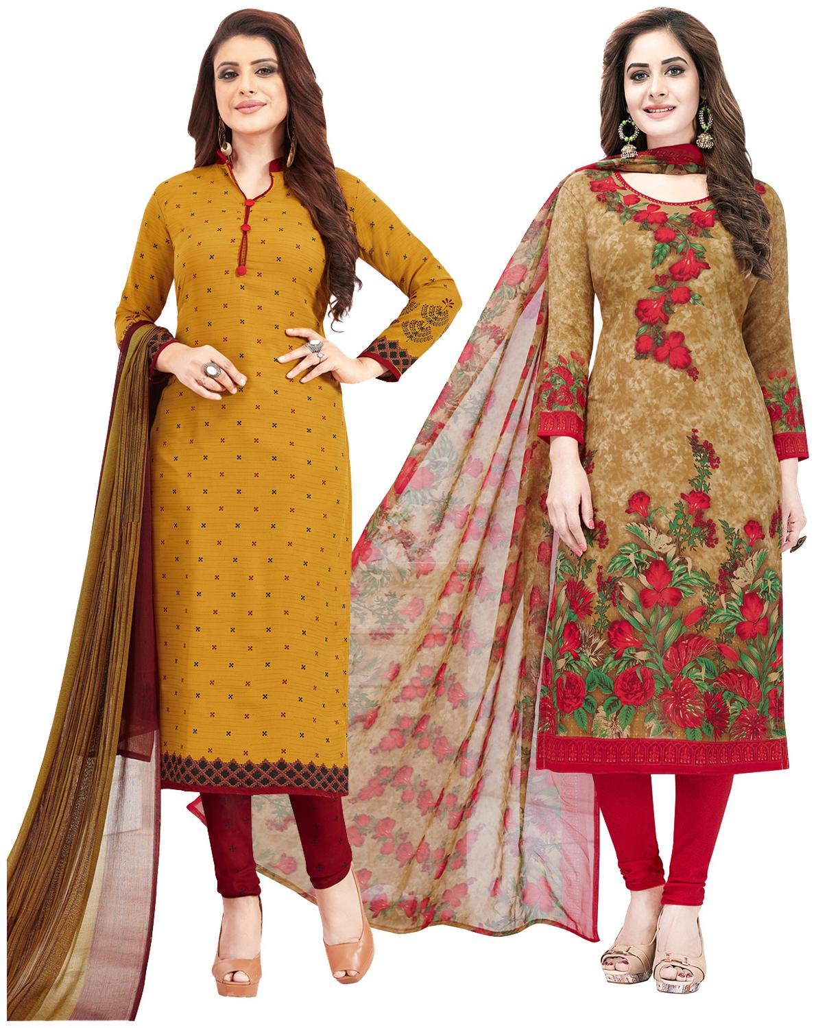 

Salwar Studio Multi Unstitched Kurta with bottom dupatta With dupatta Dress Material