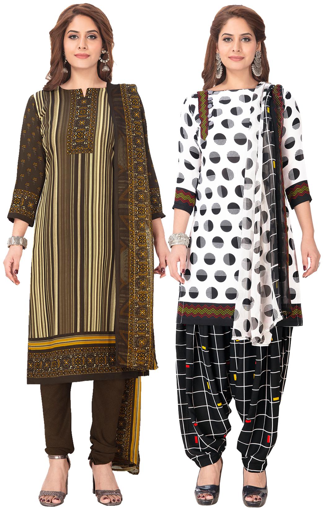 

Salwar Studio Multi Unstitched Kurta with bottom dupatta With dupatta Dress Material