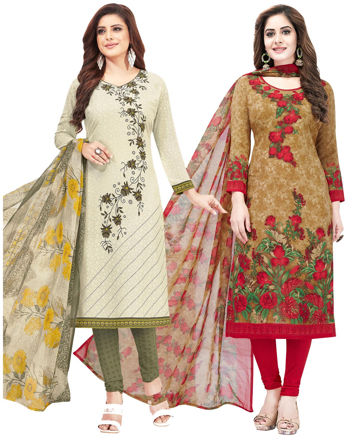 

Salwar Studio Multi Unstitched Kurta with bottom dupatta With dupatta Dress Material