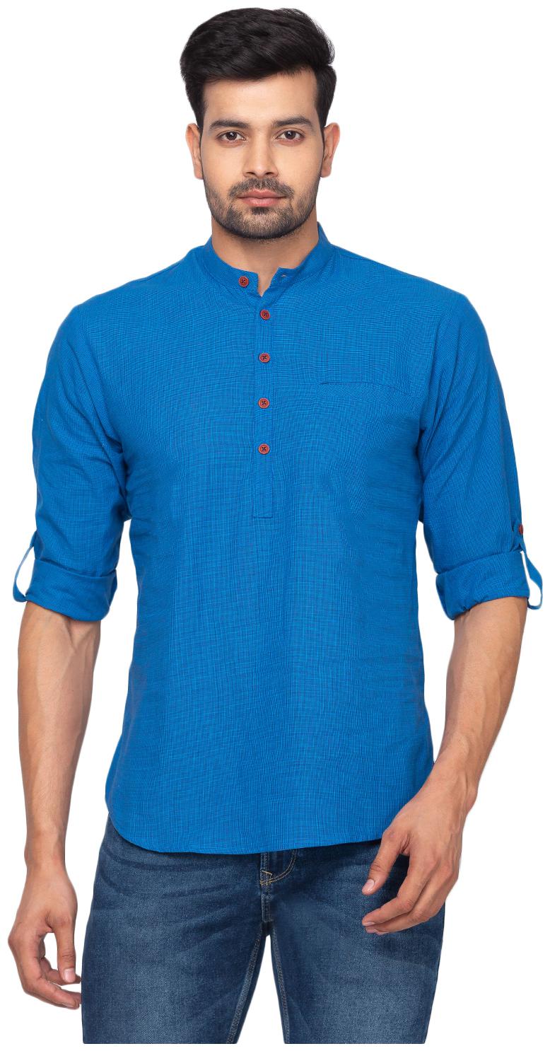 

Salwar Studio Men Blue Regular Fit Kurta
