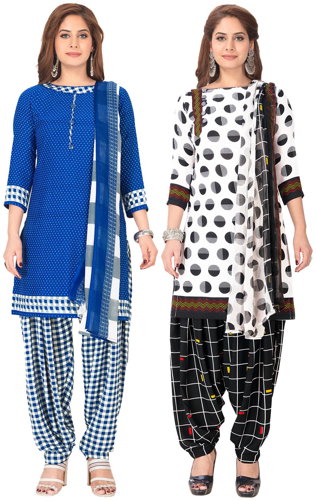 

Salwar Studio Multi Unstitched Kurta with bottom dupatta With dupatta Dress Material