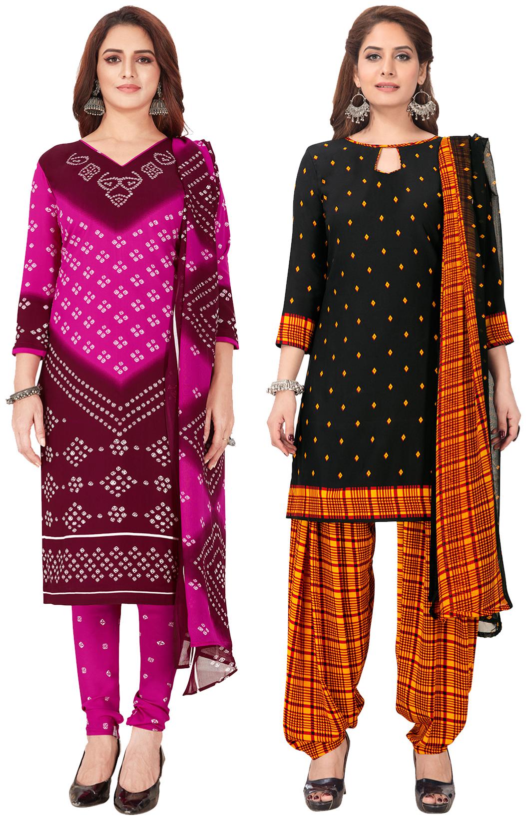 

Salwar Studio Multi Unstitched Kurta with bottom dupatta With dupatta Dress Material
