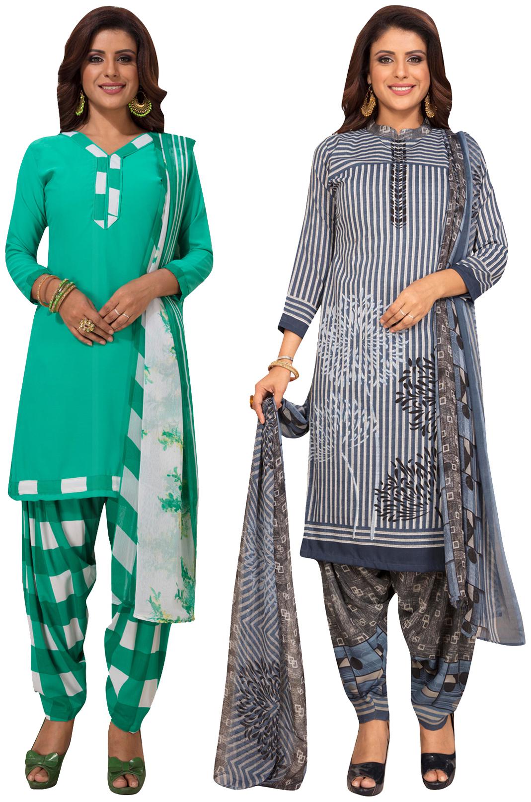 

Salwar Studio Multi Unstitched Kurta with bottom dupatta With dupatta Dress Material