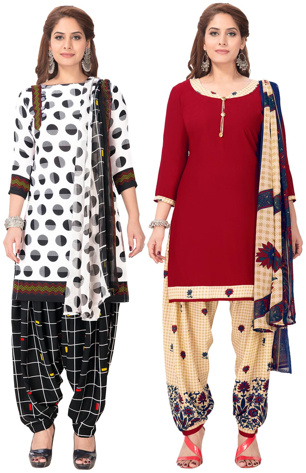 

Salwar Studio Multi Unstitched Kurta with bottom dupatta With dupatta Dress Material