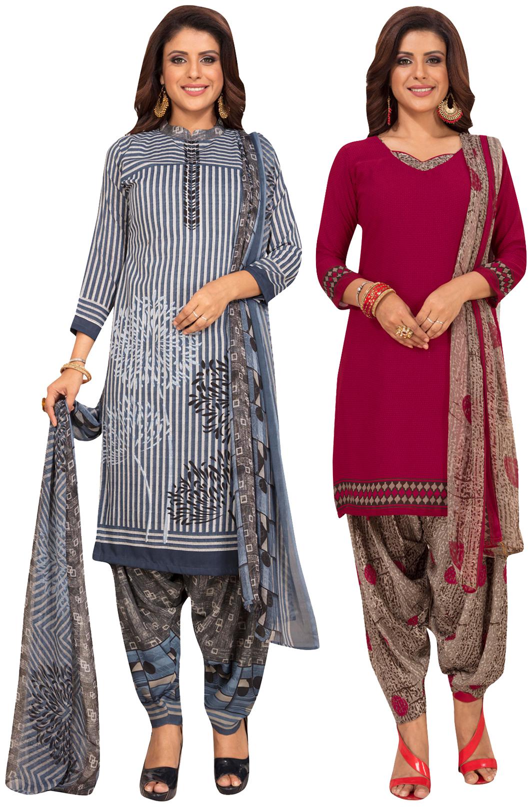 

Salwar Studio Multi Unstitched Kurta with bottom dupatta With dupatta Dress Material