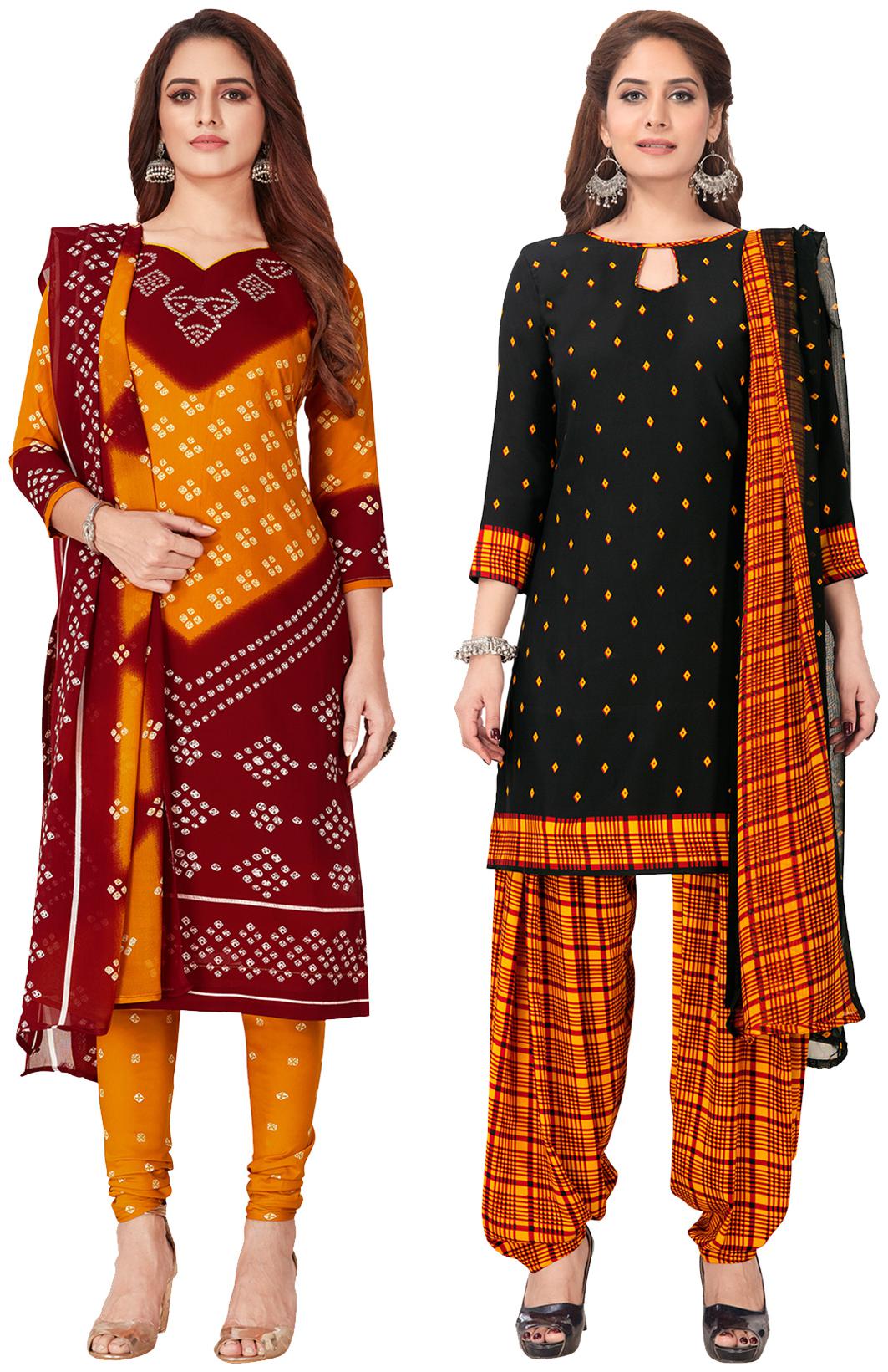 

Salwar Studio Multi Unstitched Kurta with bottom dupatta With dupatta Dress Material