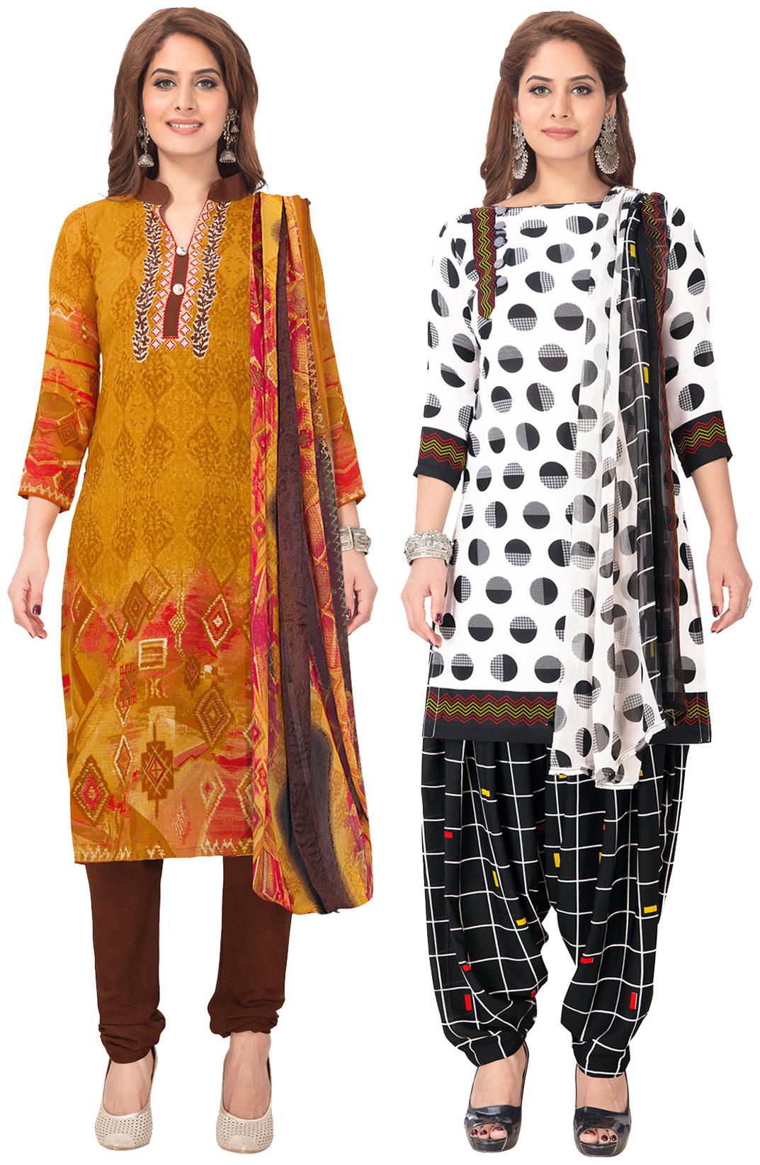 

Salwar Studio Multi Unstitched Kurta with bottom dupatta With dupatta Dress Material