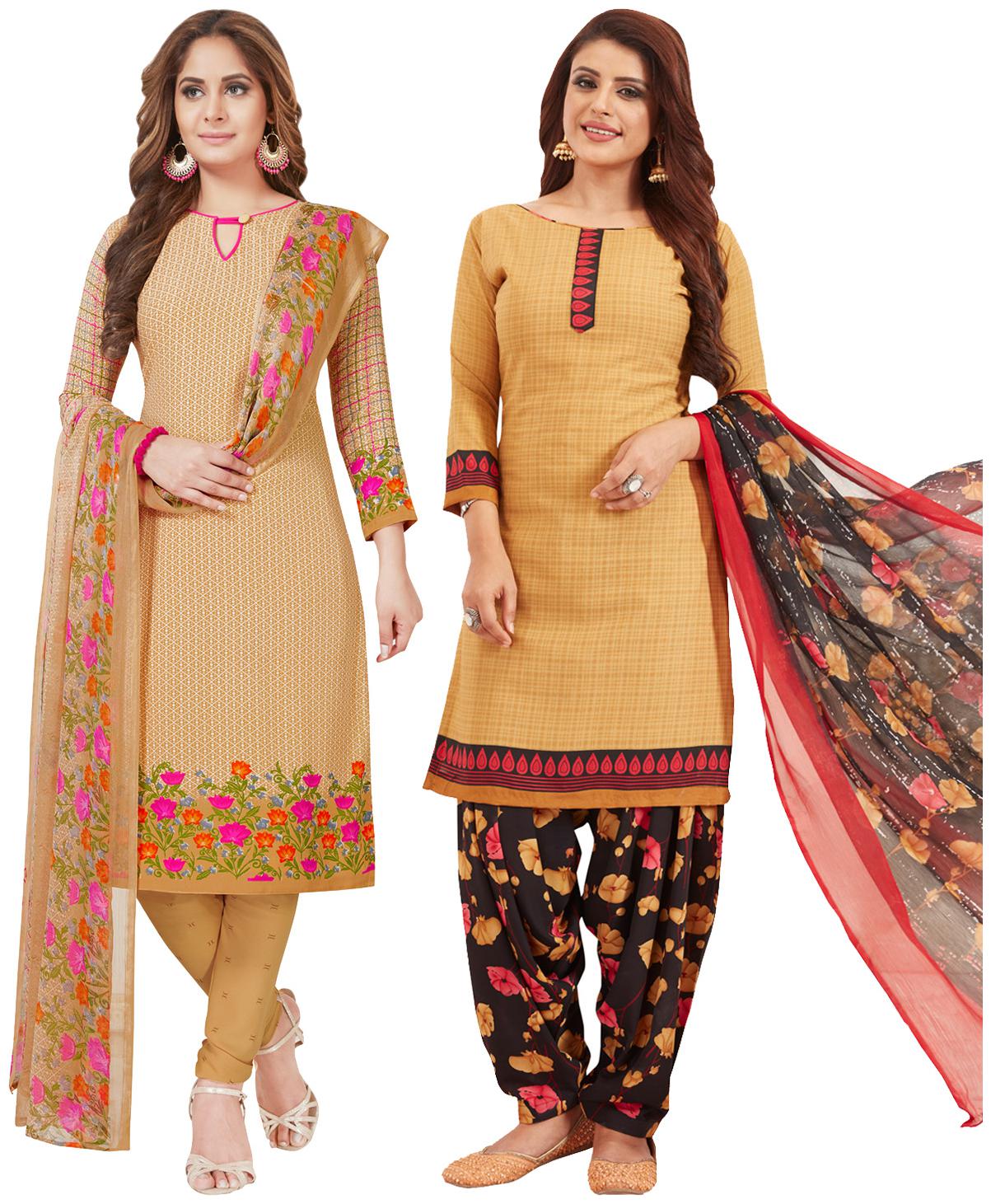 

Salwar Studio Multi Unstitched Kurta with bottom dupatta With dupatta Dress Material