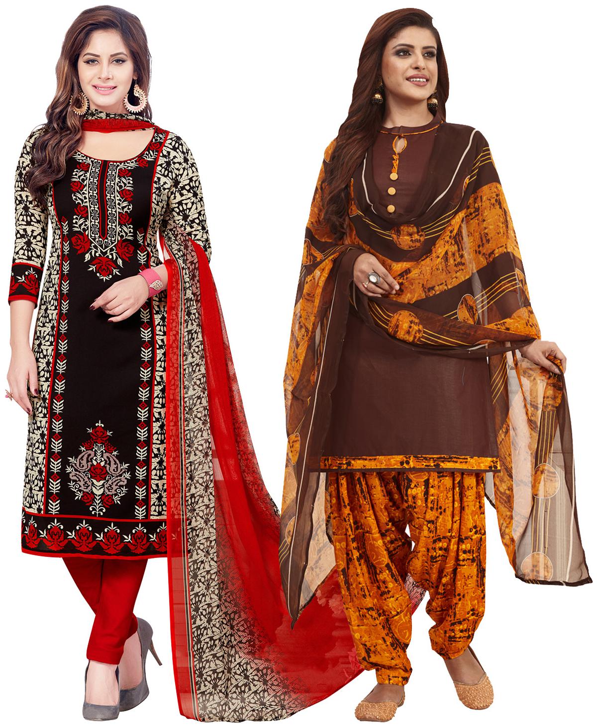 

Salwar Studio Multi Unstitched Kurta with bottom dupatta With dupatta Dress Material