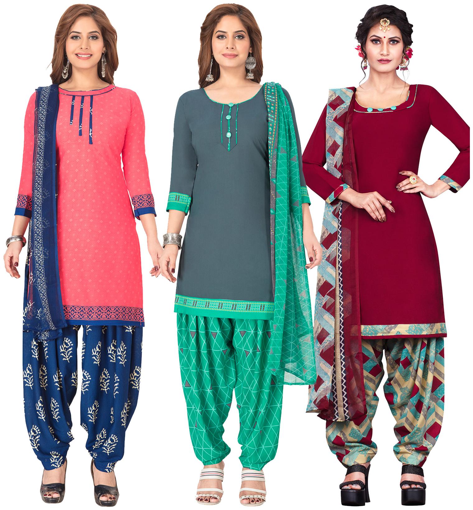 

Salwar Studio Multi Unstitched Kurta with bottom dupatta With dupatta Dress Material