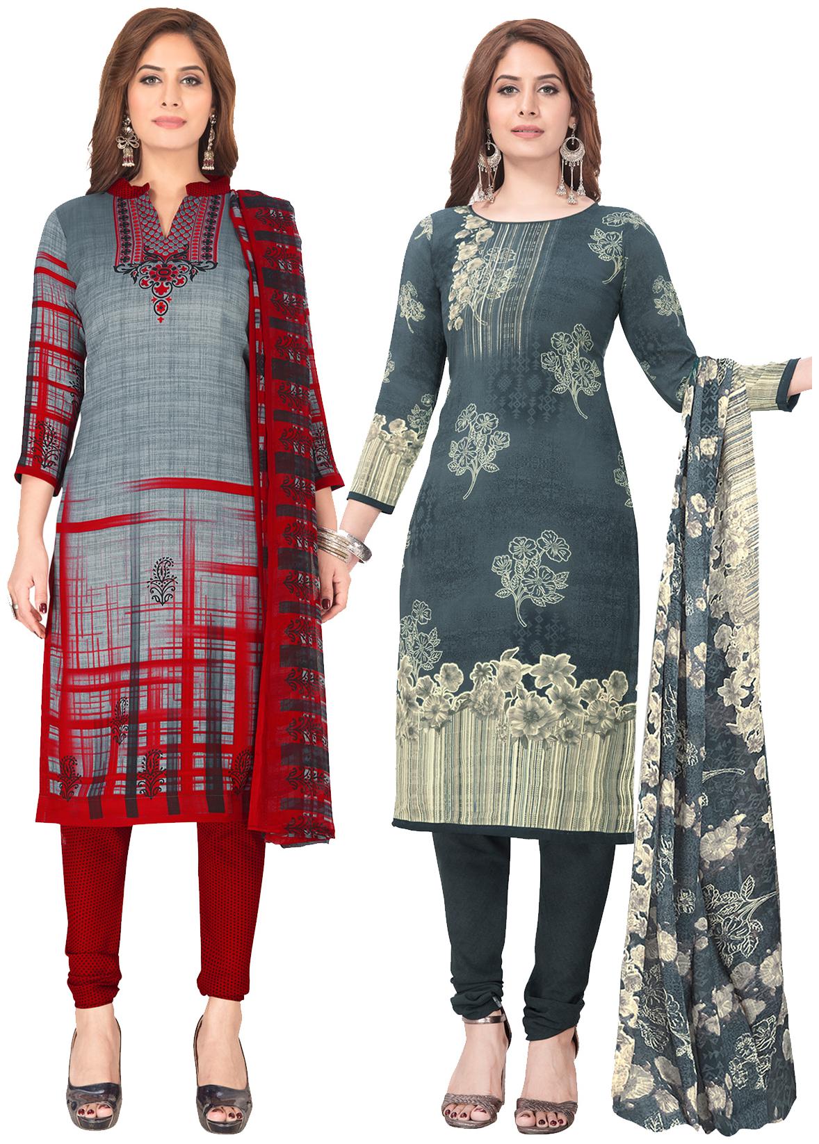 

Salwar Studio Multi Unstitched Kurta with bottom dupatta With dupatta Dress Material