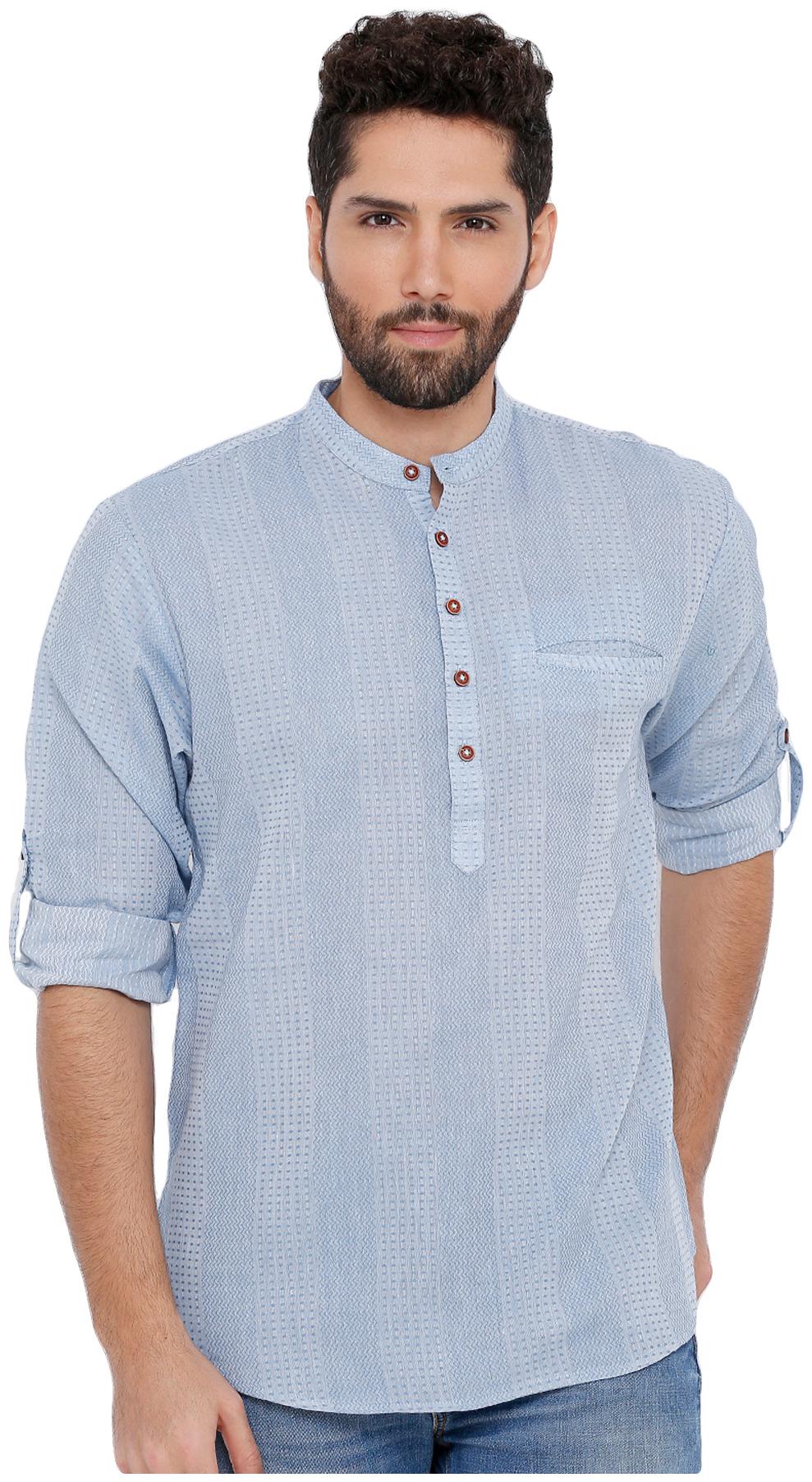 

Salwar Studio Men Blue Regular Fit Kurta