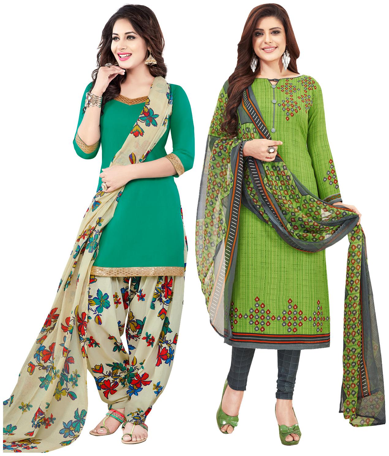 

Salwar Studio Multi Unstitched Kurta with bottom dupatta With dupatta Dress Material