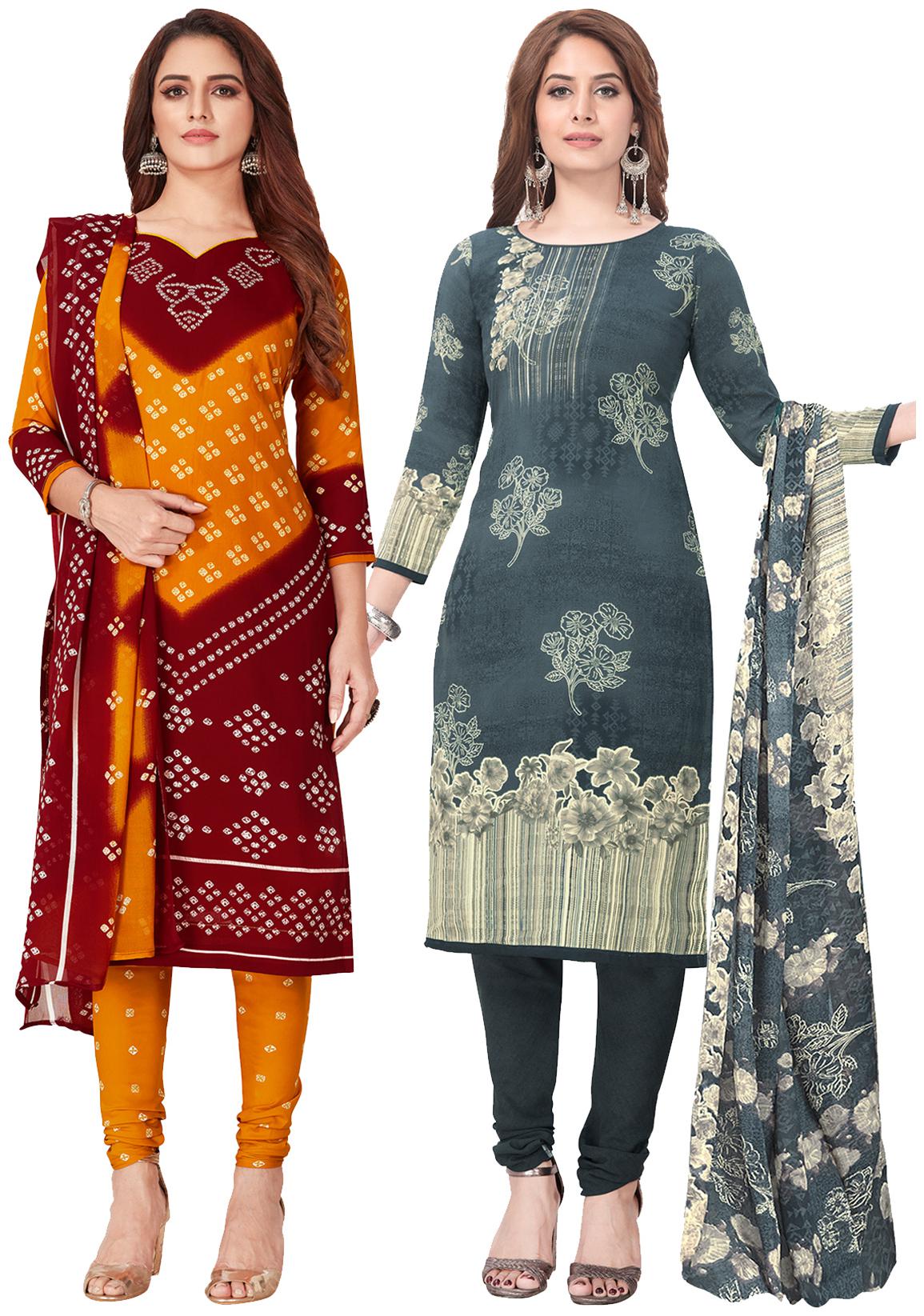 

Salwar Studio Multi Unstitched Kurta with bottom dupatta With dupatta Dress Material