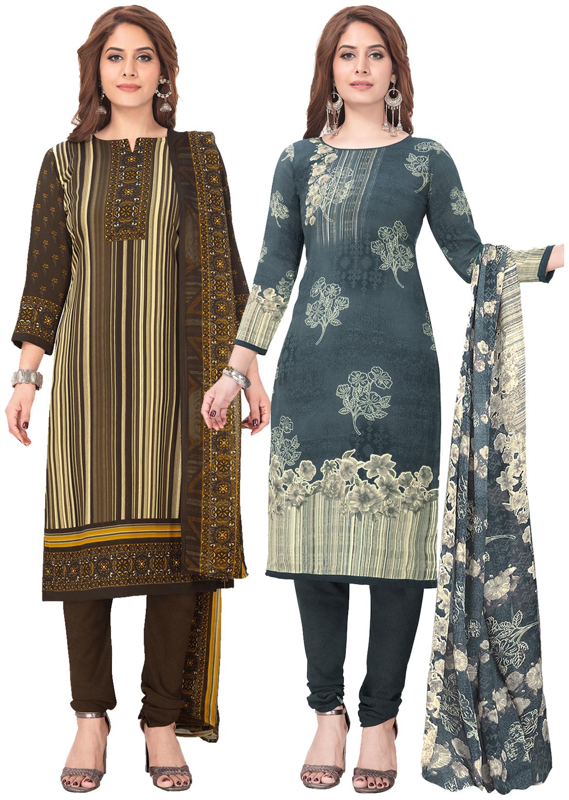 

Salwar Studio Multi Unstitched Kurta with bottom dupatta With dupatta Dress Material