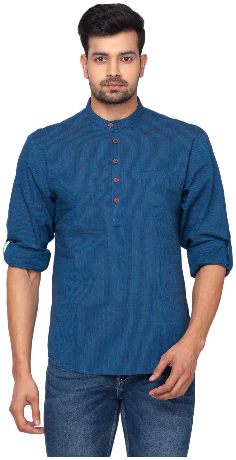 

Salwar Studio Men Blue Regular Fit Kurta
