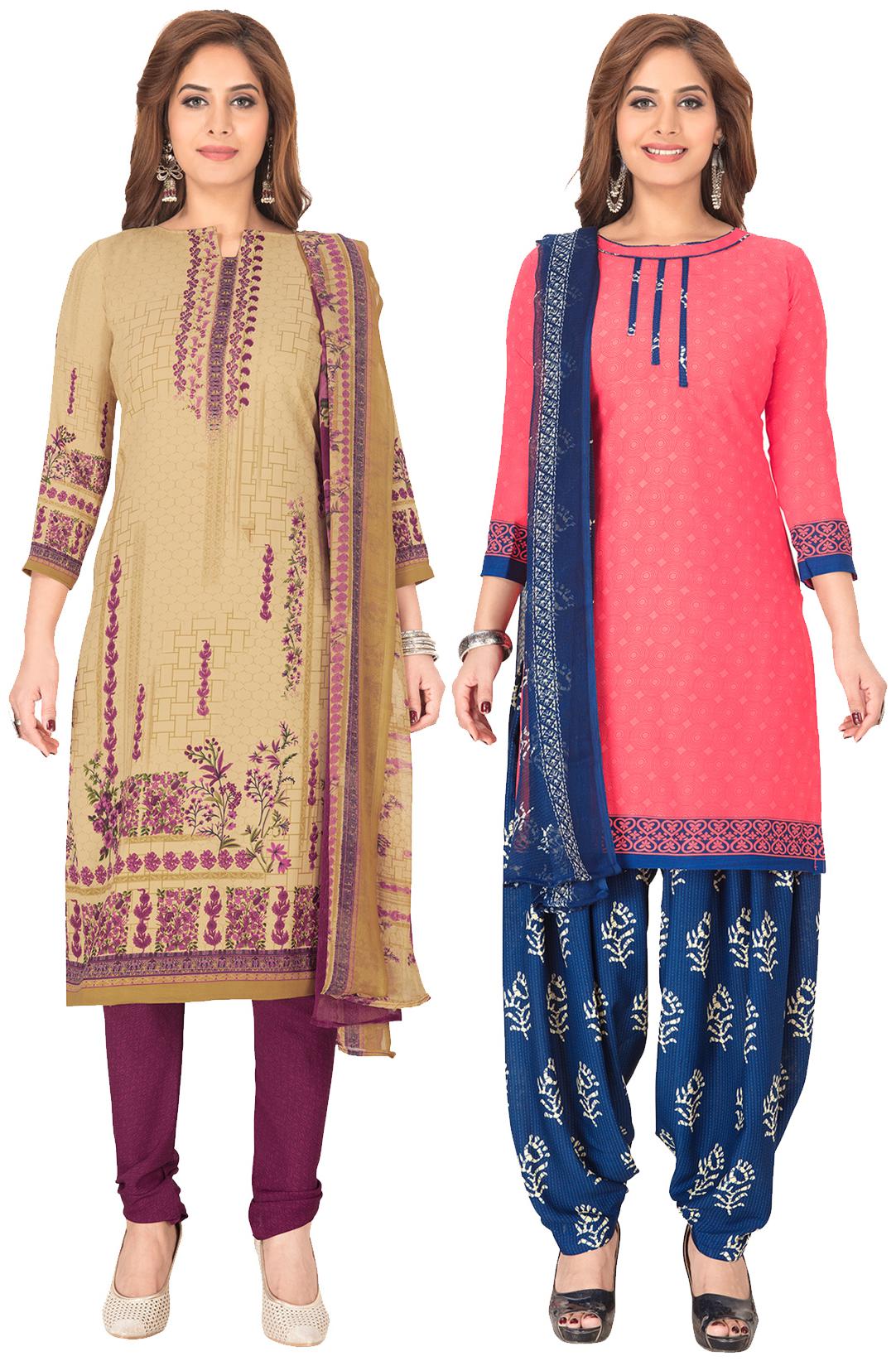 

Salwar Studio Multi Unstitched Kurta with bottom dupatta With dupatta Dress Material