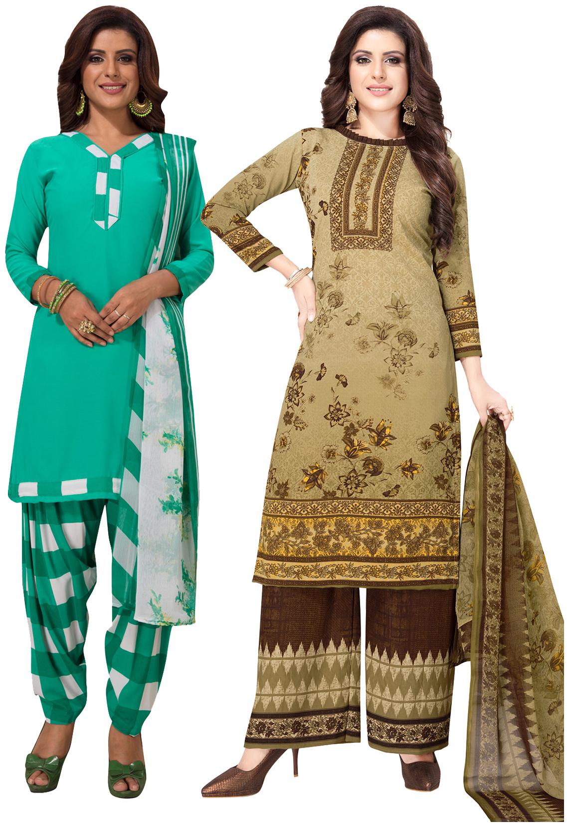 

Salwar Studio Multi Unstitched Kurta with bottom dupatta With dupatta Dress Material