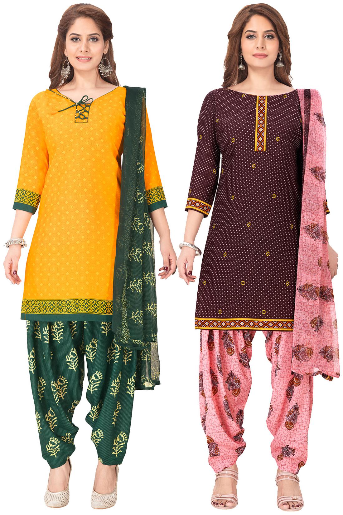 

Salwar Studio Multi Unstitched Kurta with bottom dupatta With dupatta Dress Material