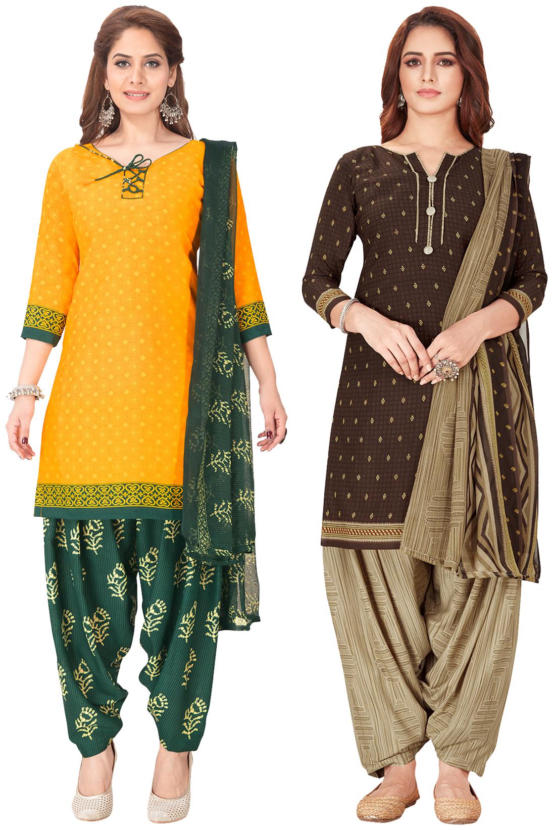 

Salwar Studio Multi Unstitched Kurta with bottom dupatta With dupatta Dress Material