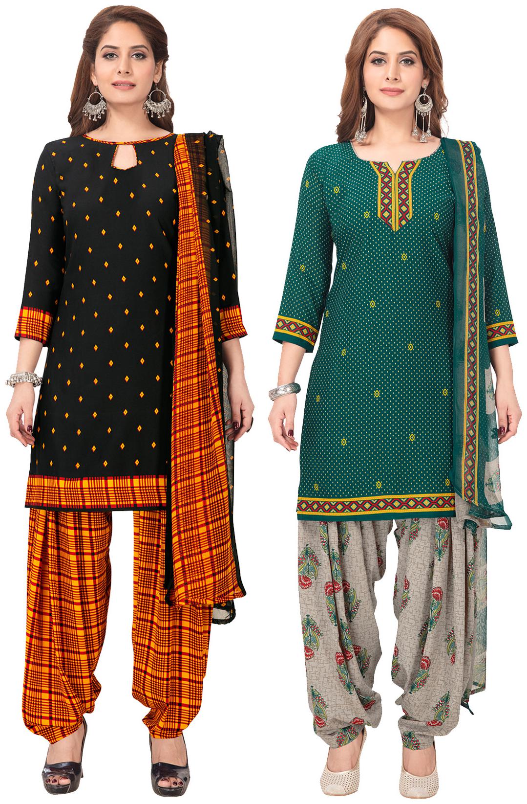 

Salwar Studio Multi Unstitched Kurta with bottom dupatta With dupatta Dress Material