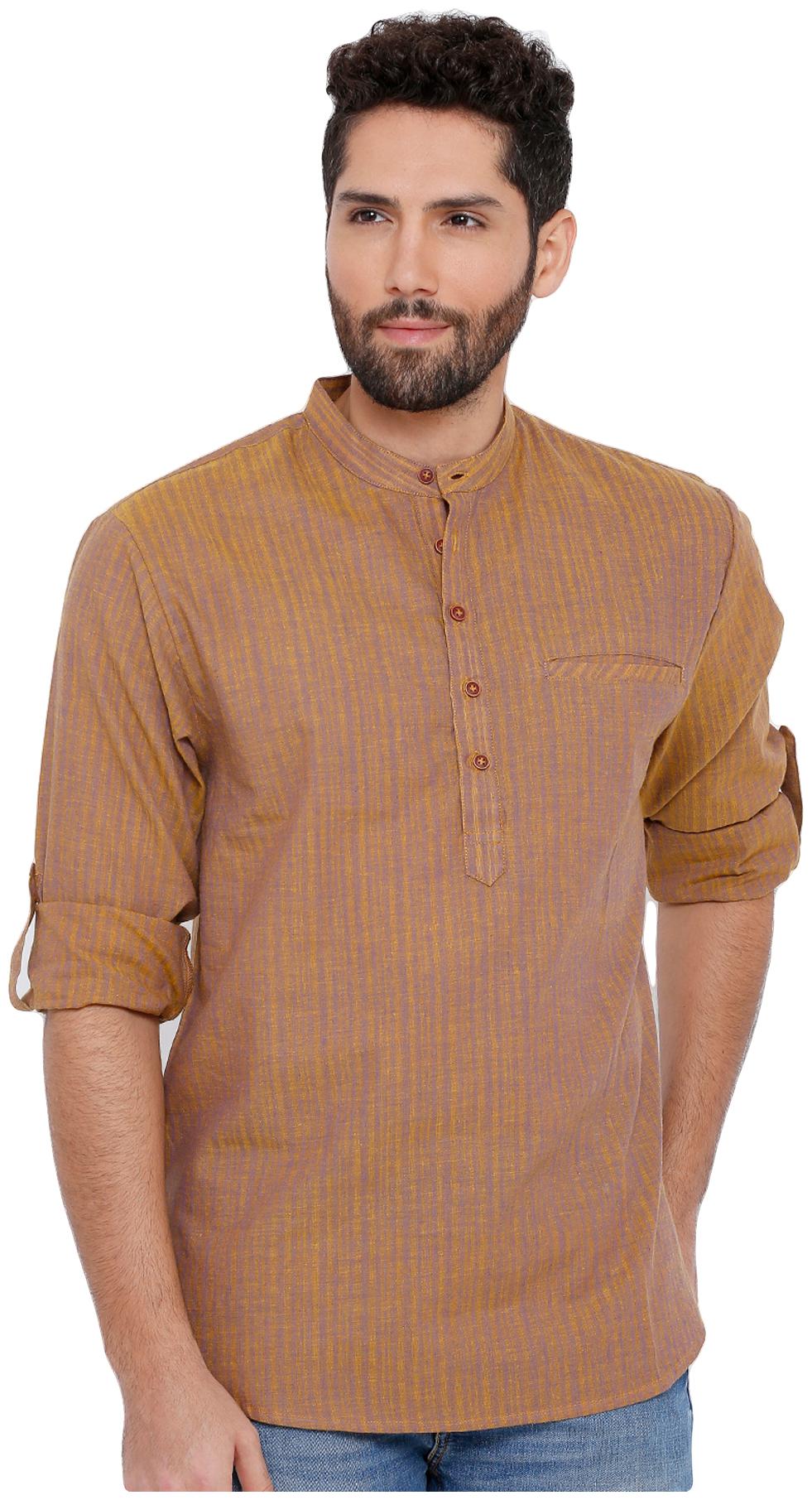 

Salwar Studio Men Beige Regular Fit Kurta