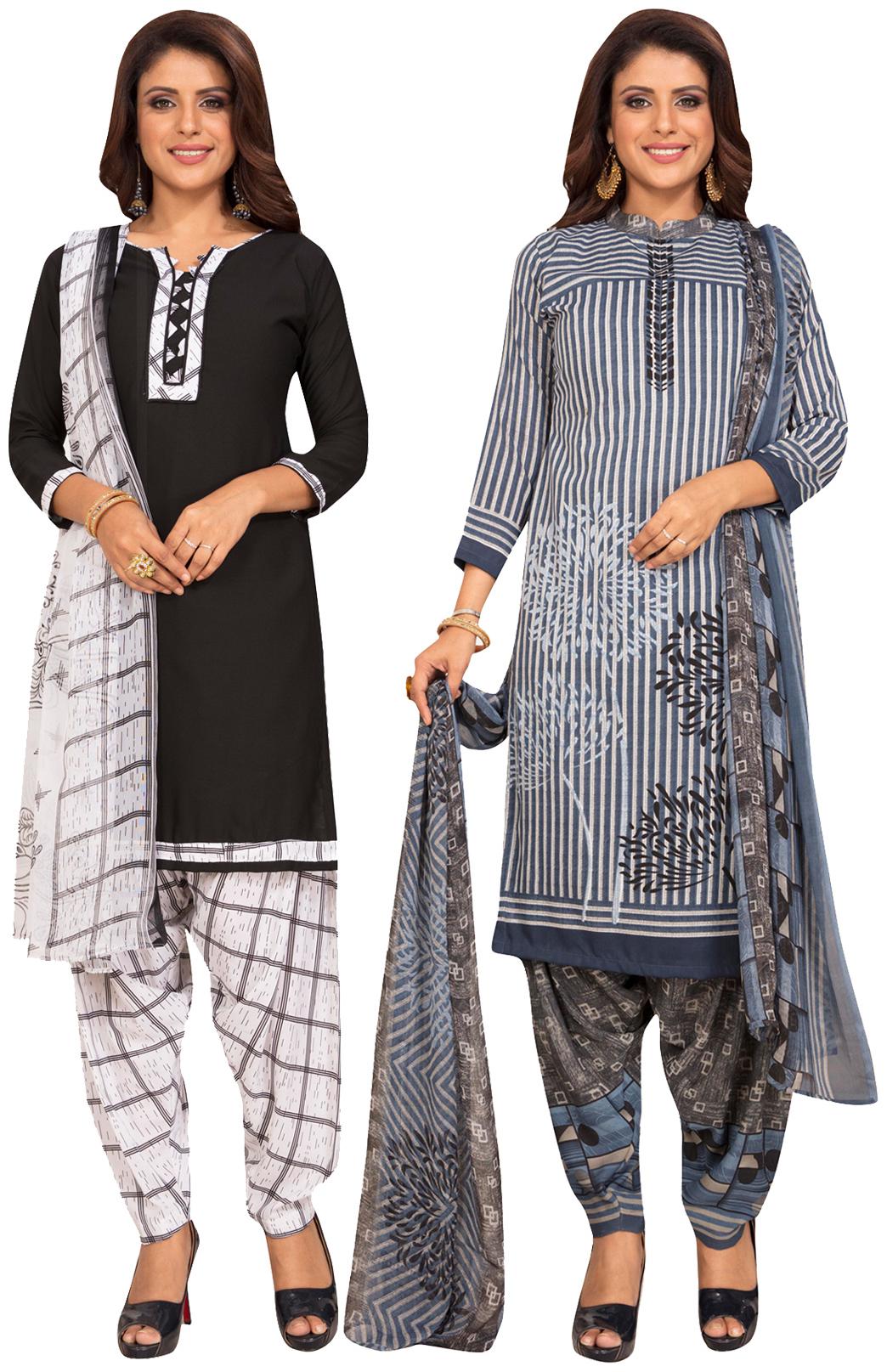 

Salwar Studio Multi Unstitched Kurta with bottom dupatta With dupatta Dress Material