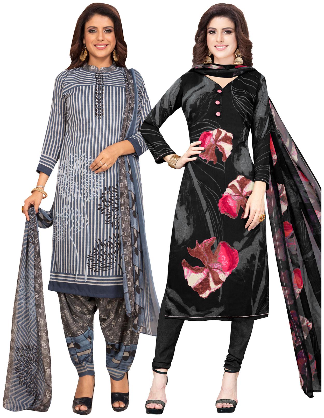 

Salwar Studio Multi Unstitched Kurta with bottom dupatta With dupatta Dress Material