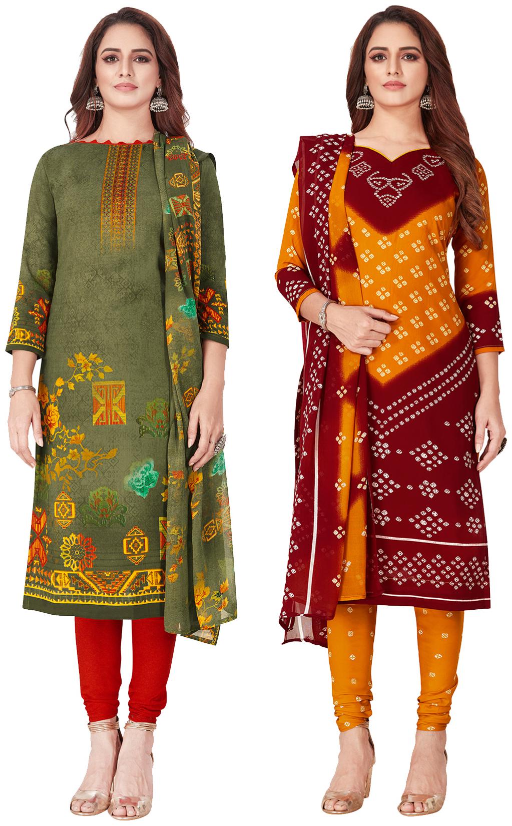 

Salwar Studio Multi Unstitched Kurta with bottom dupatta With dupatta Dress Material