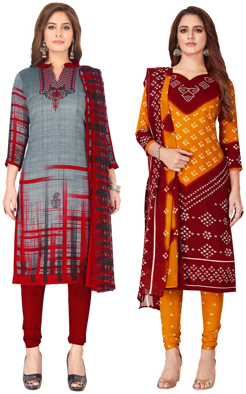 

Salwar Studio Multi Unstitched Kurta with bottom dupatta With dupatta Dress Material